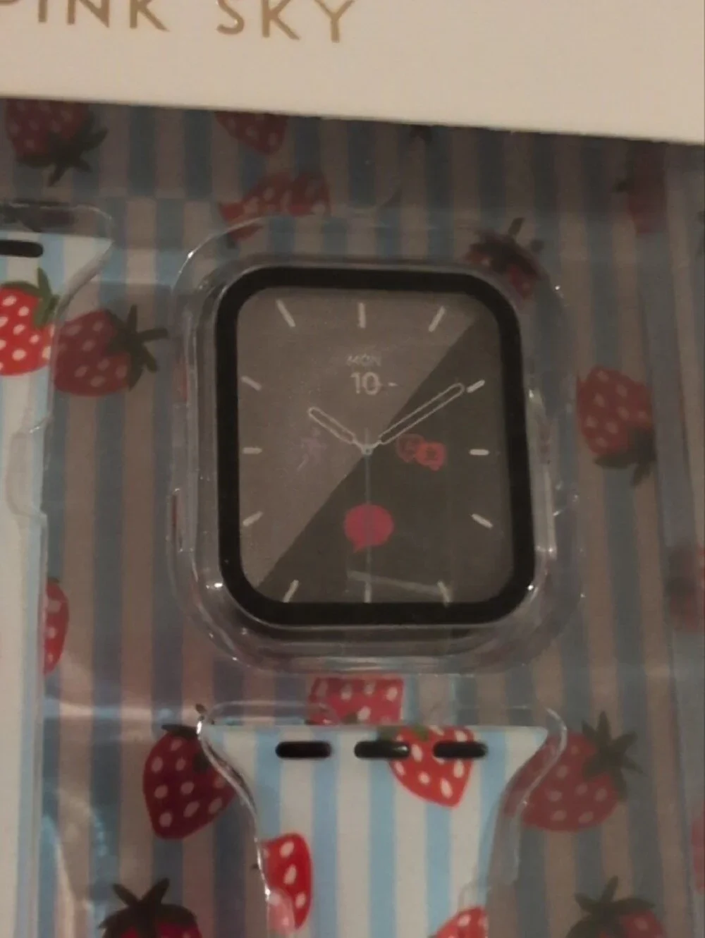 Pink Sky Strawberry Silicone Watch Band for 42mm Apple Watch